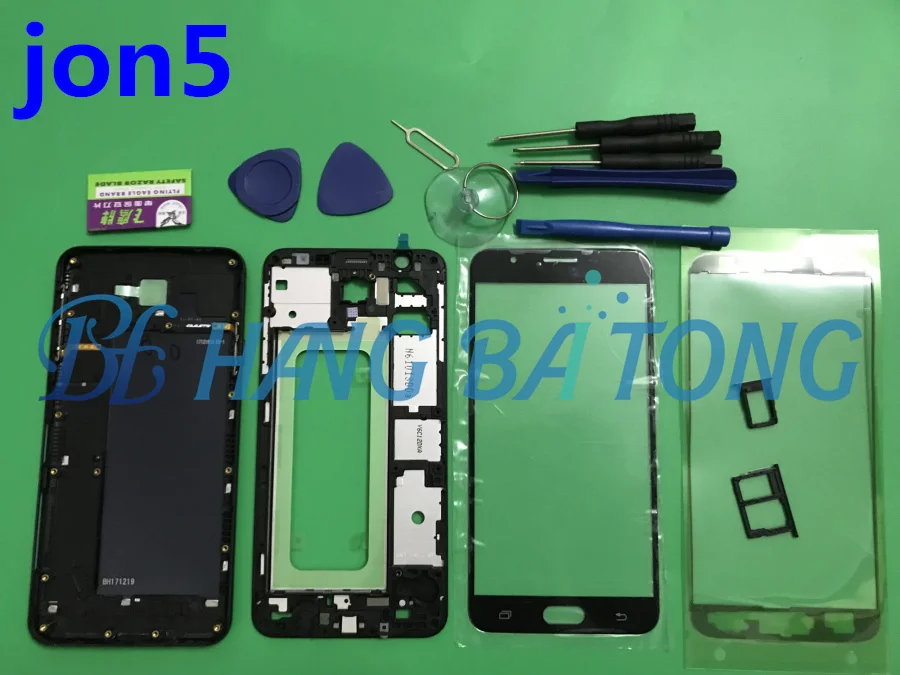 

Full Housing For Samsung J5 Prime G570 G570F G570DS Front Mid Frame Plate Bezel Battery Back Cover Door Case With Side Buttons