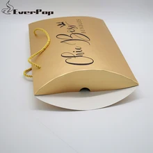 10 шт. Золотая повязка на голову комплект упаковочная коробка Подушка Форма слитка высшего класса подарочные упаковочные коробки могут быть с пользовательским логотипом