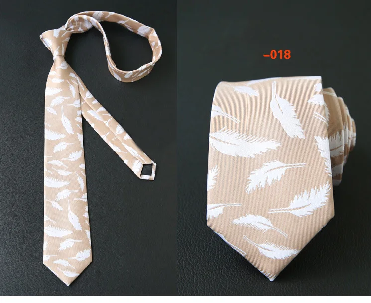 RBOCOTT полосатый Пейсли перо Цветочный Тонкий галстук для мужчин модные галстуки 7 см бабочка в деловом стиле мужской s свадебный галстук тощий - Цвет: 18