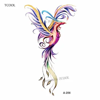 

HXMAN Phoenix Women Temporary Tattoo Sticker Tattoos for Men Fashion Body Art Kids Children Hand Fake Tatoo 9.8X6cm A-206