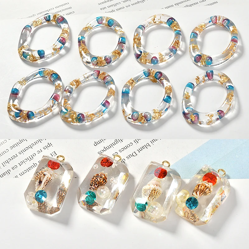 

Min order 20pcs/lot color beads/conch decoration geometry irregular geometry/rectangle beads diy jewelry earring accessory