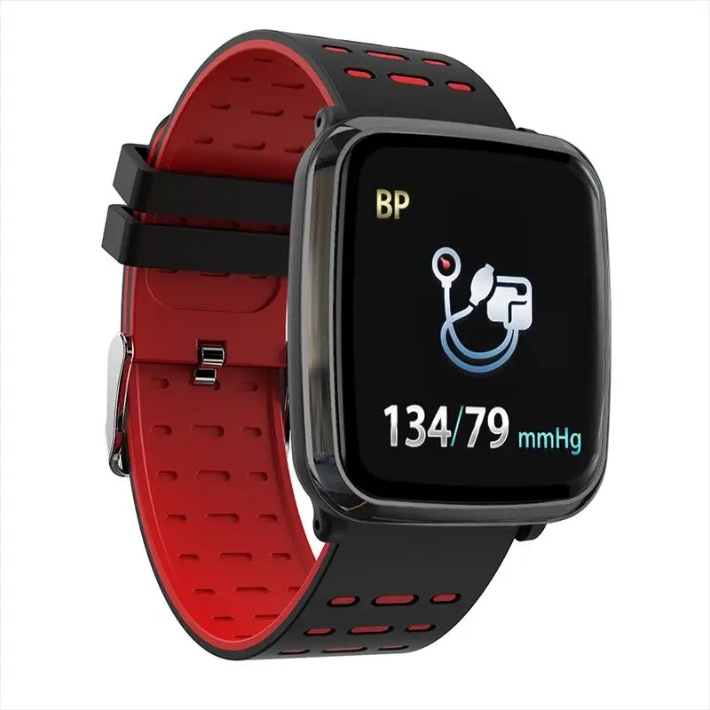 Лидер продаж K02 модные часы Smart Watch Водонепроницаемый PPG+ ЭКГ сердечного ритма для отображения данных по содержанию кислорода в крови функция «найти телефон» Фитнес спортивные умные часы-браслет - Цвет: Красный