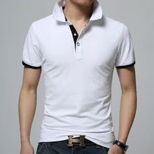 Летние мужские белые поло. Модные Разноцветные поло с короткими рукавами. Высококачественные хлопковые дышащие удобные мужские рубашки поло