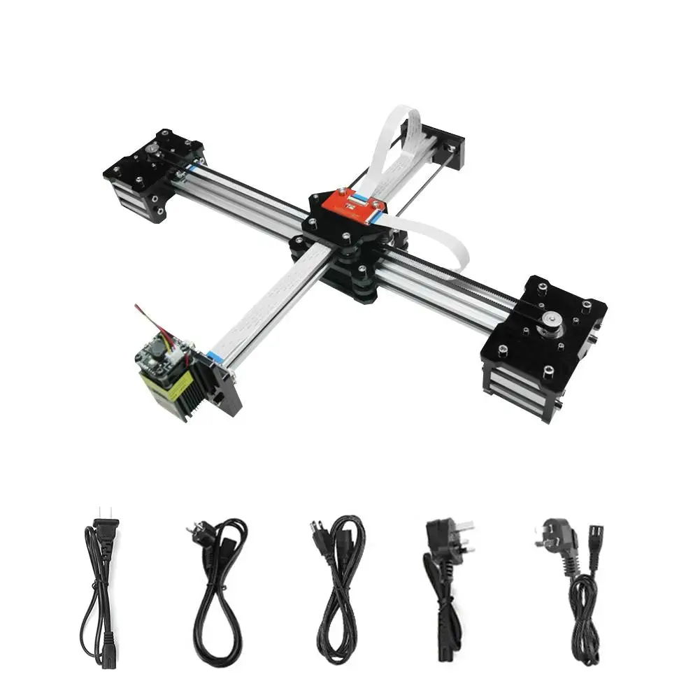 2 DIY CNC XY ручка самописца рисунок гравировальный станок робот с 1 Вт 100-240VAC
