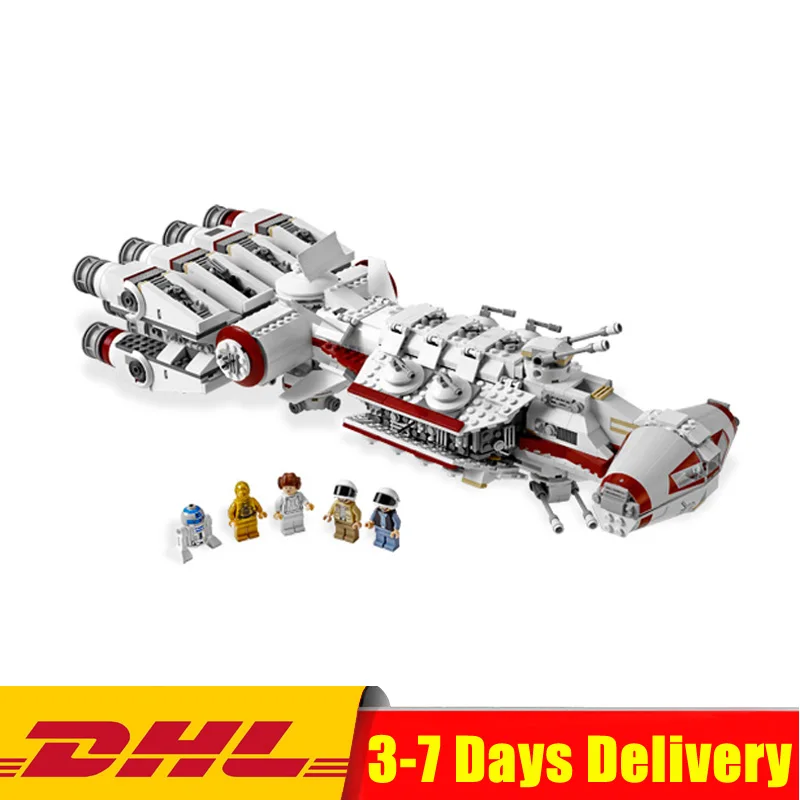 

In Stock Lepin 05046 Star 1748Pcs Wars The Tantive IV Blockade Runner Legoings 10019 Building Blocks Bricks for Boy's DIY Toy