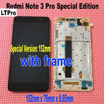

Tested Best Work Frame LCD Display Touch Screen Digitizer Assembly For Xiaomi Redmi Note 3 Pro Special Edition Prime SE 152mm