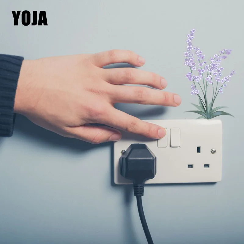 Переключатель YOJA стикер Маленький милый цветок лаванды украшение комнаты из ПВХ
