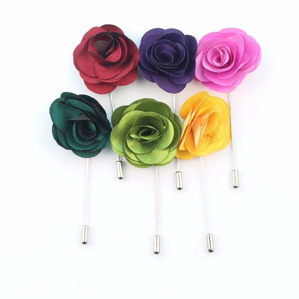 

Fashion Boutonniere R Stick Lapel Tie Pin Brooch Wave Badge Cloth Breastpin