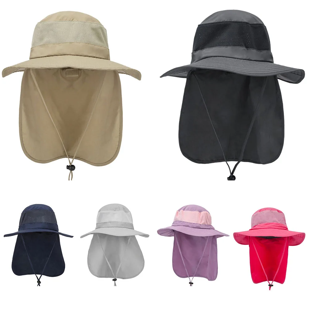 

Sun Hat Bucket Summer Men Women Fishing Boonie Hat Cap Sun UV Protection Hat Outdoor Beach Cap Camping Wide Brim Sunshade Cap