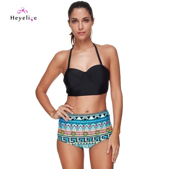 

Halter Bikinis Swimwear Women Push Up High Waist Swim Suit Brazilian Biquini Beach Holiday Swim Bathing Suit New Bandage Bikinis