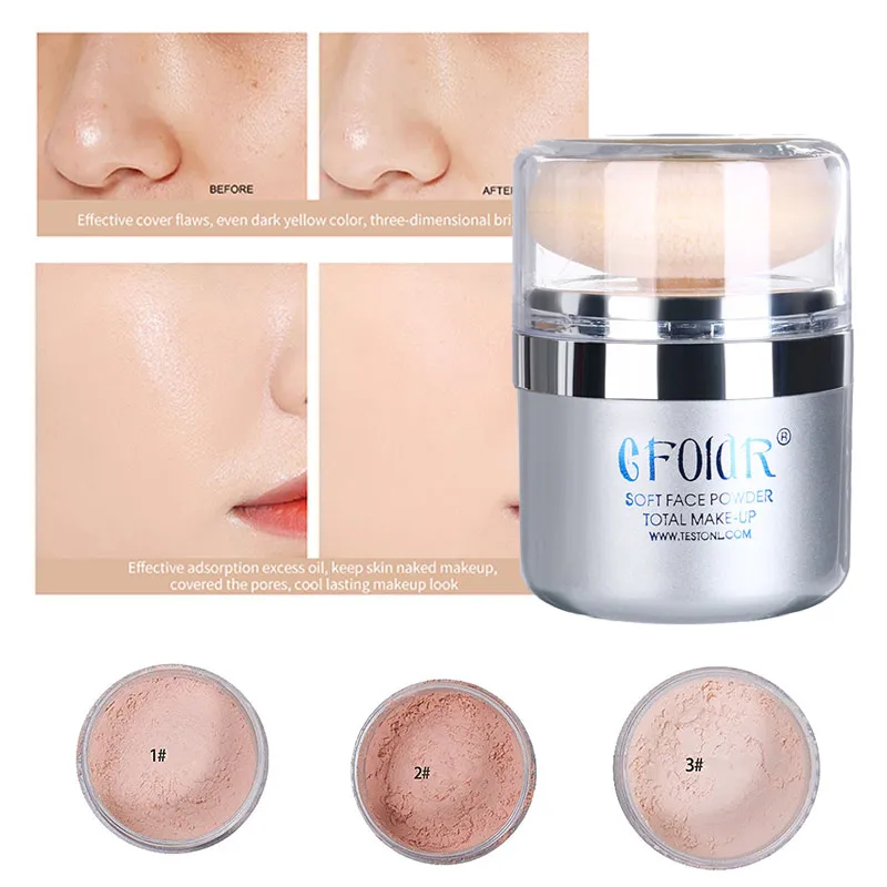 

Skin-made Makeup Powder To Mention Bright Color oil control lasting Matte Powder Loose Powder+ powder puff - Powder #20.15