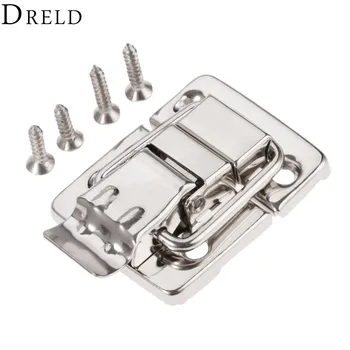 

DRELD Silver Jewelry Wood Box Toggle Latch Hasp Drawer Latches Decorative Suitcases Buckle Clasp Furniture Hardware 30*36mm