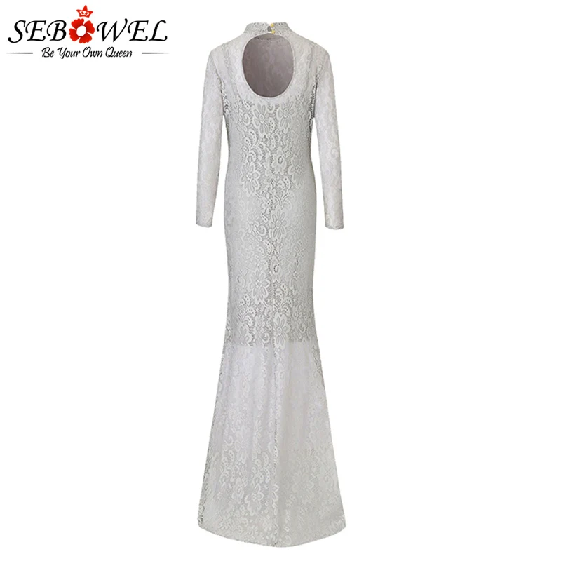 White-Plus-Size-High-Neck-Lace-Fishtail-Maxi-Dress-LC610971-1-5 