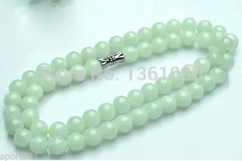 

00516 Hi-Q 100% Natural A Grade stone (Icy Jadeite) Women Beads Necklace
