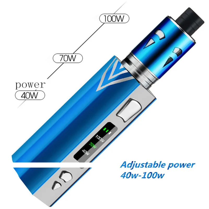 100W vape kit 2000mah Vaporizer big Smoke Hookah vape pen 510 Metal Body 3.5ml tank Atomizer Box Mod Kit e cigarette Vapor