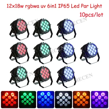 

10pcs Outdoor 12X18W 6in1 LED Par Light IP65 Par Lights for wedding Show Events US Storage