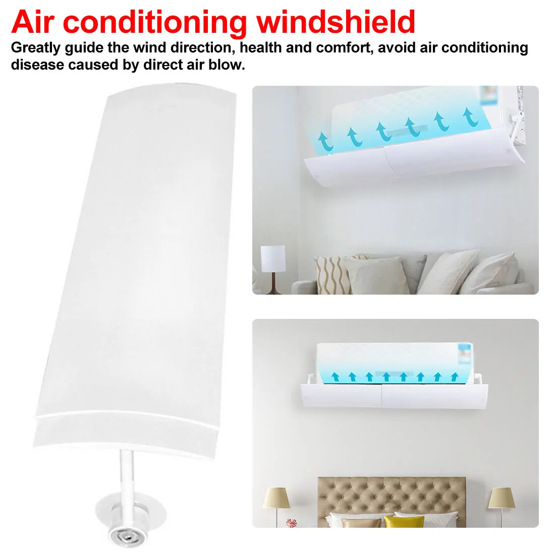 

Home Air Conditioning Adjustable Windshield Baffle Shield Wind Guide Month Straight Prevent Direct Blow Bedroom Wind Shroud