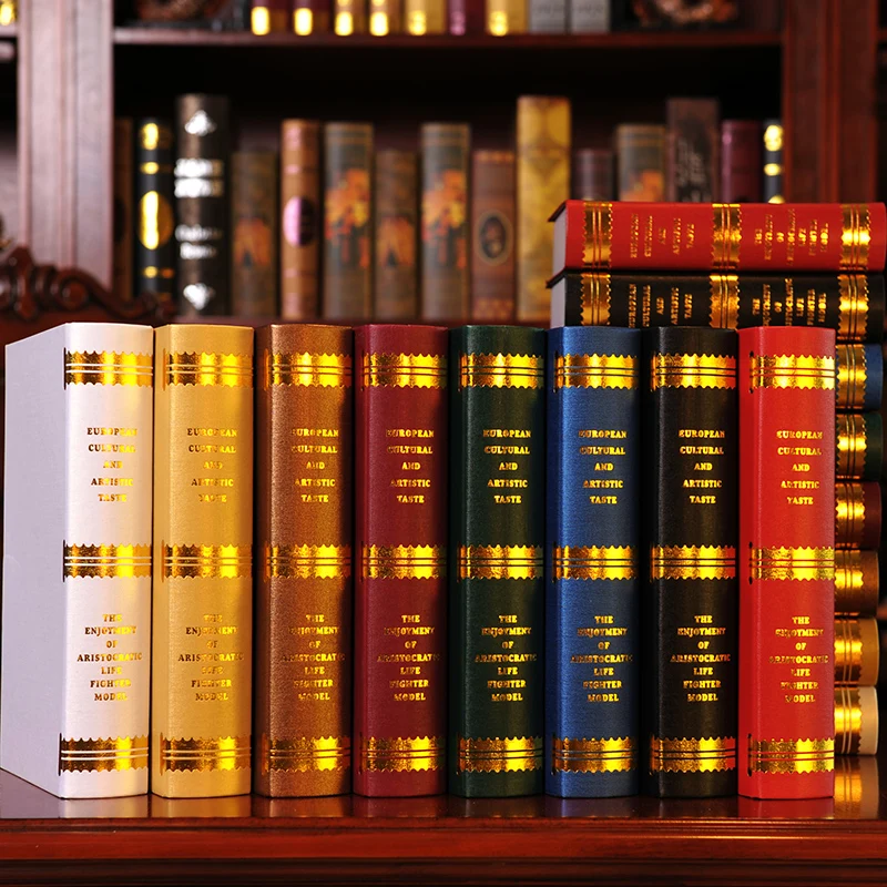 10 قطعة وضع كتاب الأوروبية محاكاة دراسة خزانة التصوير الدعائم محاكاة وهمية الديكور مربع 0543 كتاب