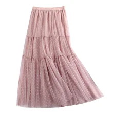 Лето длинный Плиссированные женские юбки в стиле casual с пышной юбкой Высокая Талия Elascity летняя стильная юбка вечерние юбки уличная Jupe Femme Saias