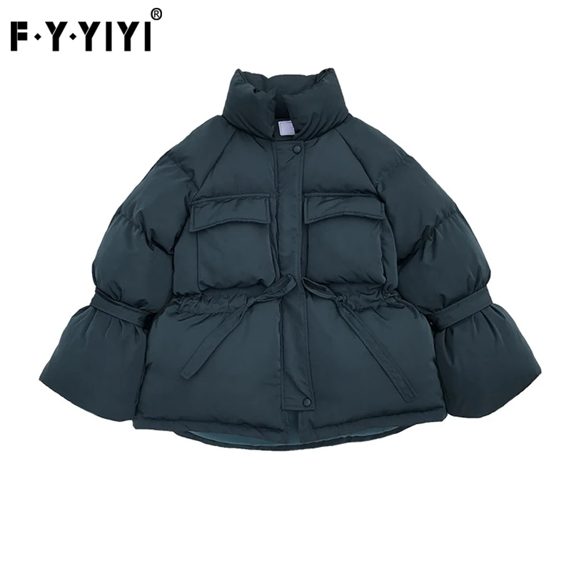 FYYIYI зимняя новая куртка-парка Корейская свободная утолщенная приталенная
