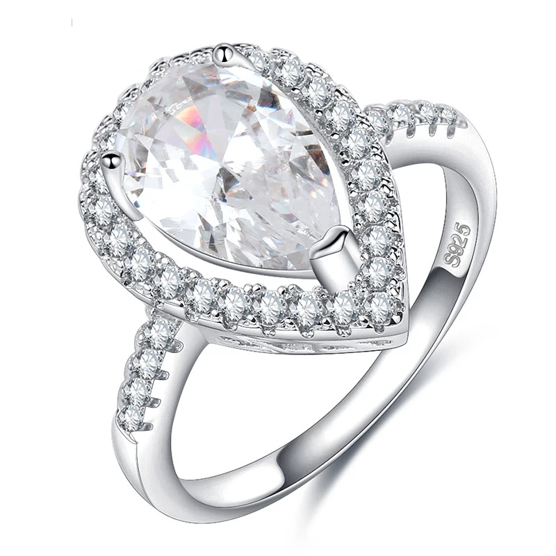 Женское кольцо из серебра 925 пробы с фианитами|925 sterling silver ring|sterling ringssilver ring |