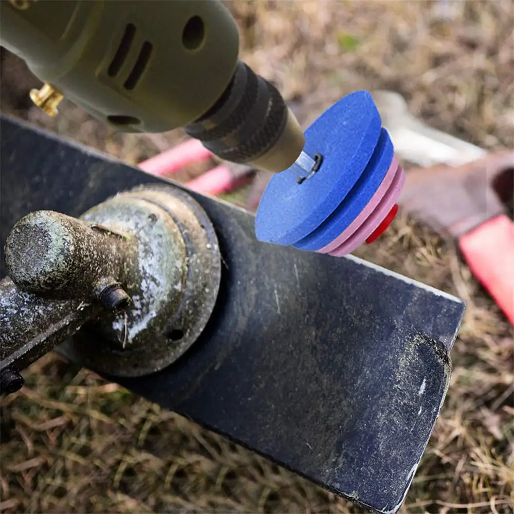 

Lawn Mower Sharpener Lawnmower Sharpener for Power Hand Drill 6Pcs mower get a clean edge sharp again Garden Tools @15