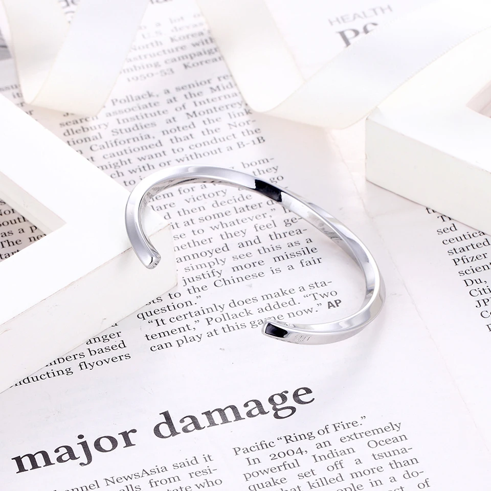 Simple Classic Titanium Stainless Steel Bangle Gold Color For Women Cuff Bracelets Men Female Open Bangles