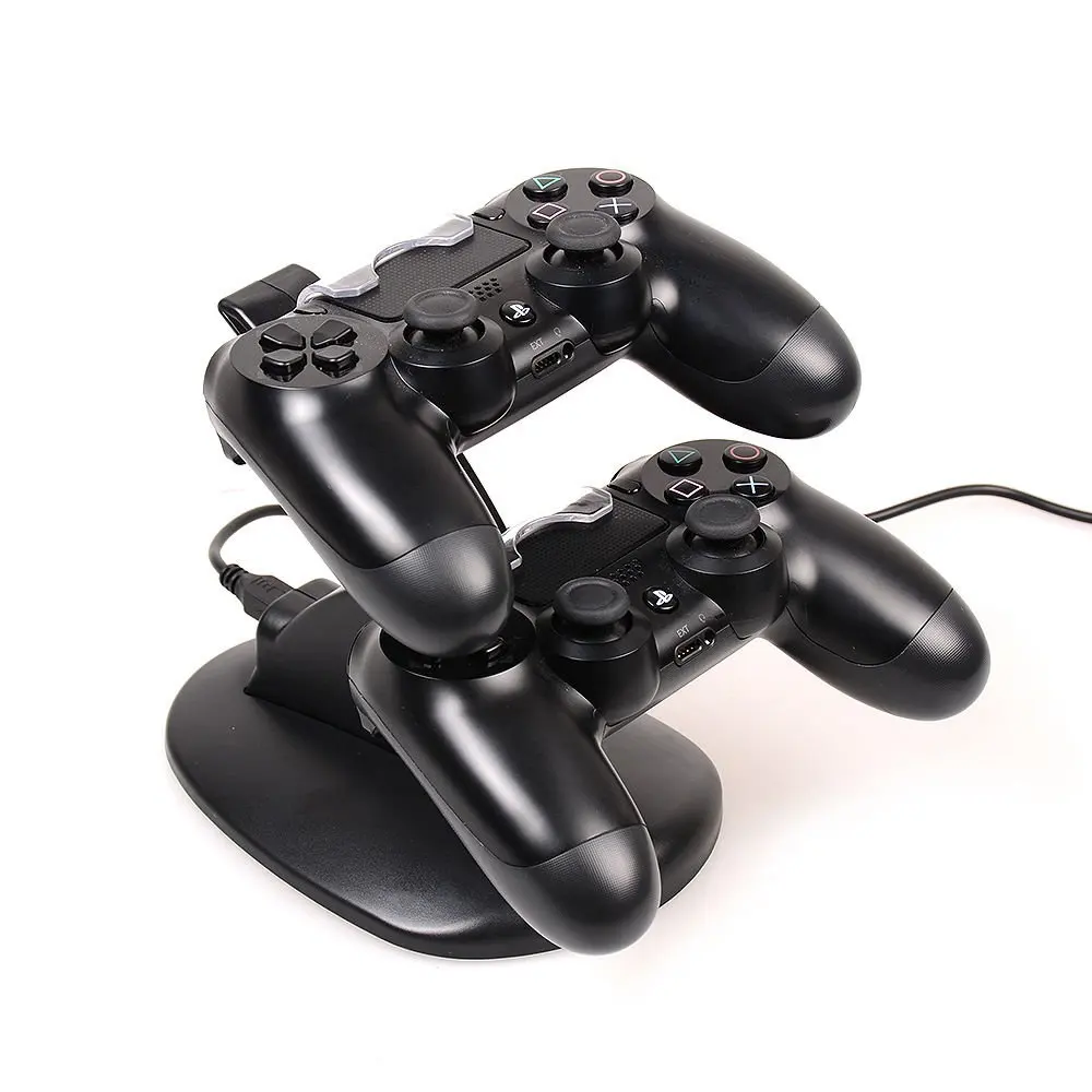 PS 4 аксессуары PS4 Dual USB зарядное устройство док-станция Подставка для Playstation 4 игровой контроллер подставка держатель черное зарядное устройство