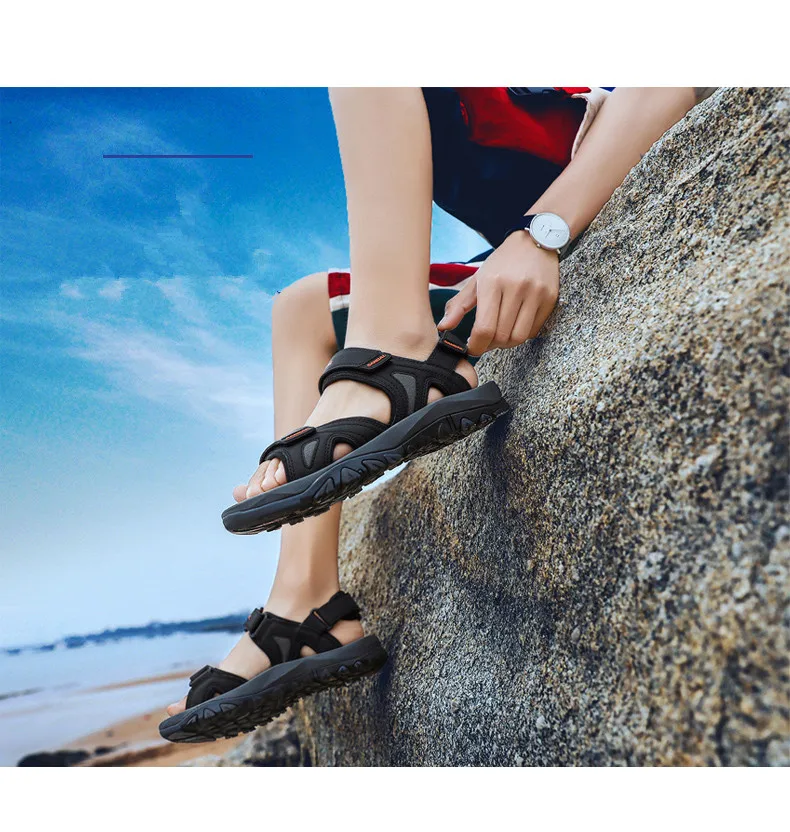 MIXIDELAI/высококачественные летние мужские сандалии; кожаная мягкая удобная мужская обувь без спилка; Новая модная мужская повседневная обувь; размеры 39-46