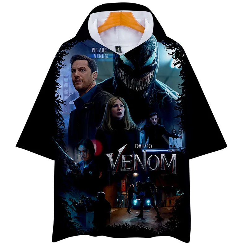 Vrzpopi Новый дизайн Мужская с коротким рукавом Venom 3D Толстовка Футболка Забавный