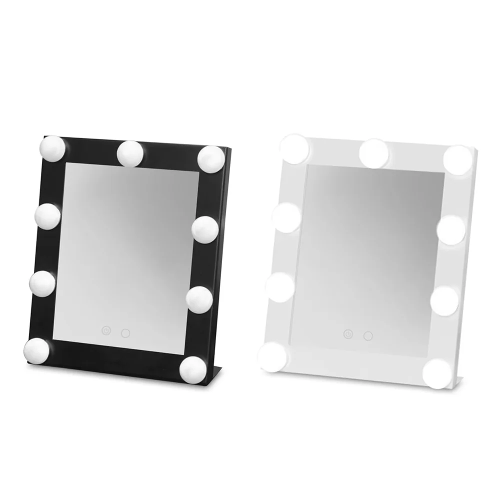  2018 New Table Single LED Model Portable Makeup Mirror Illuminated Cosmetic Vanity Mirror With Bulb - 32869532621