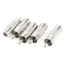 Горячая sale5 Шт F Тип Женский к RCA Мужской Прямой Коаксиальный Кабель Переходники