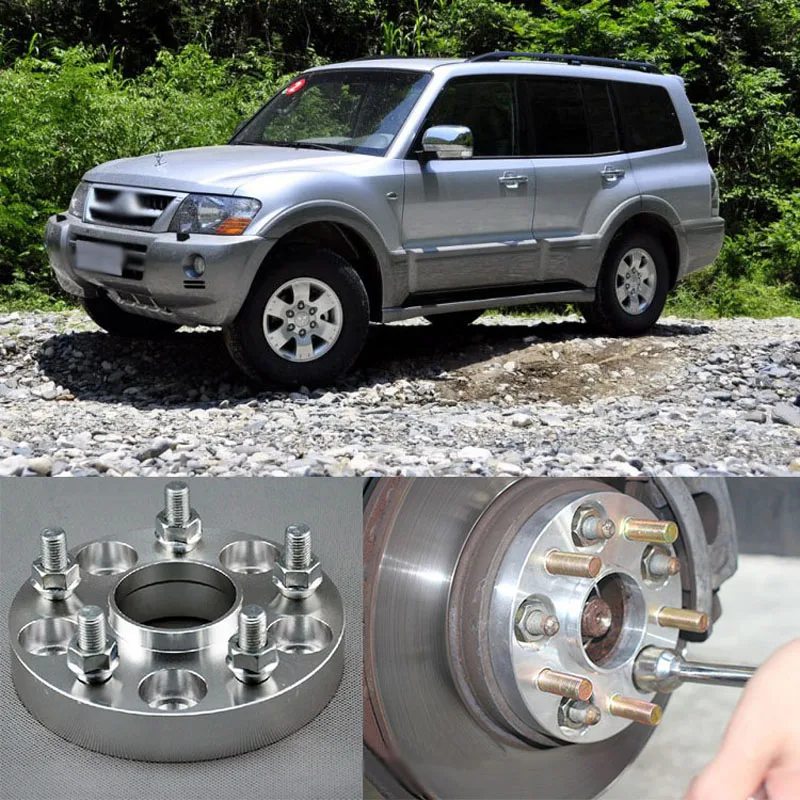 

Teeze 4pcs New Billet 6 Lug 12*1.5 Studs Wheel Spacers Adapters For Mitsubishi Pajero 2006-2016