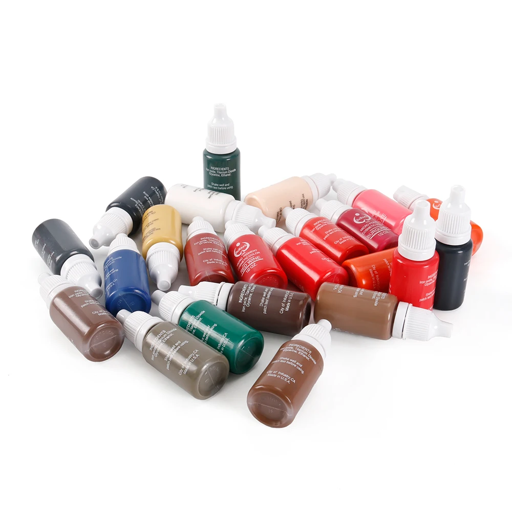 

200 Pcs Ink Permanent Makeup Pigment 15Ml Cosmetic 23 Color Tattoo Ink Set Paint For Microblading Eyebrow Lip Body Makeup