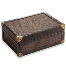 COHIBA бренд классический Ретро Стиль сигары Humidor деревянный из испанского кедра выстроились деревянные сигары Humidors коробка с увлажнителем гиргрометр