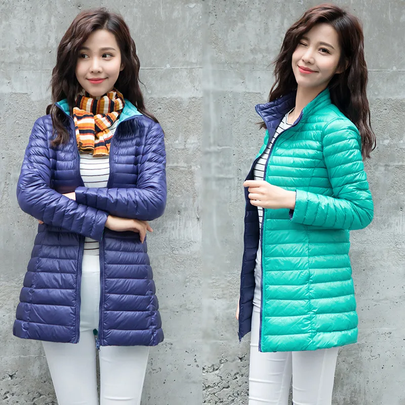 4XL Women's down jackets Warm Coats Women Ultralight White Duck Down