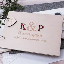 На заказ любые инициалы деревенский Свадебный деревянный сердечки гость книга альбом памяти выгравированы альтернативные гостевые книги сувениры для вечеринки ко дню рождения