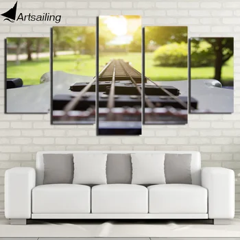 

HD Printed 5 Piece Canvas Art Modern Modern Guitar Painting Framed Modular Wall Pictures for Living Room Free Shipping CU-2204C