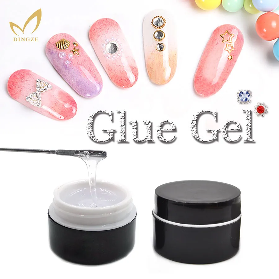 MONASI 15ML Transparent LED UV Glue Nail Gel Clear Crystal Super Sticky