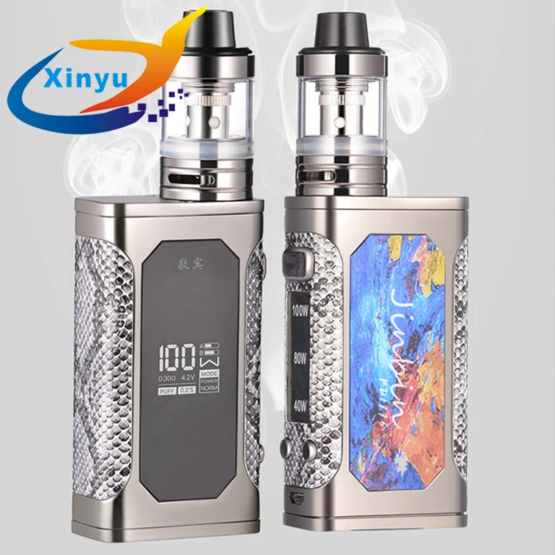 electronic cigarette 100W box mod Huge Vapor 2200mah bulit-in battery Mech Box vape pen with LED screen e-cigarettes Vape kit