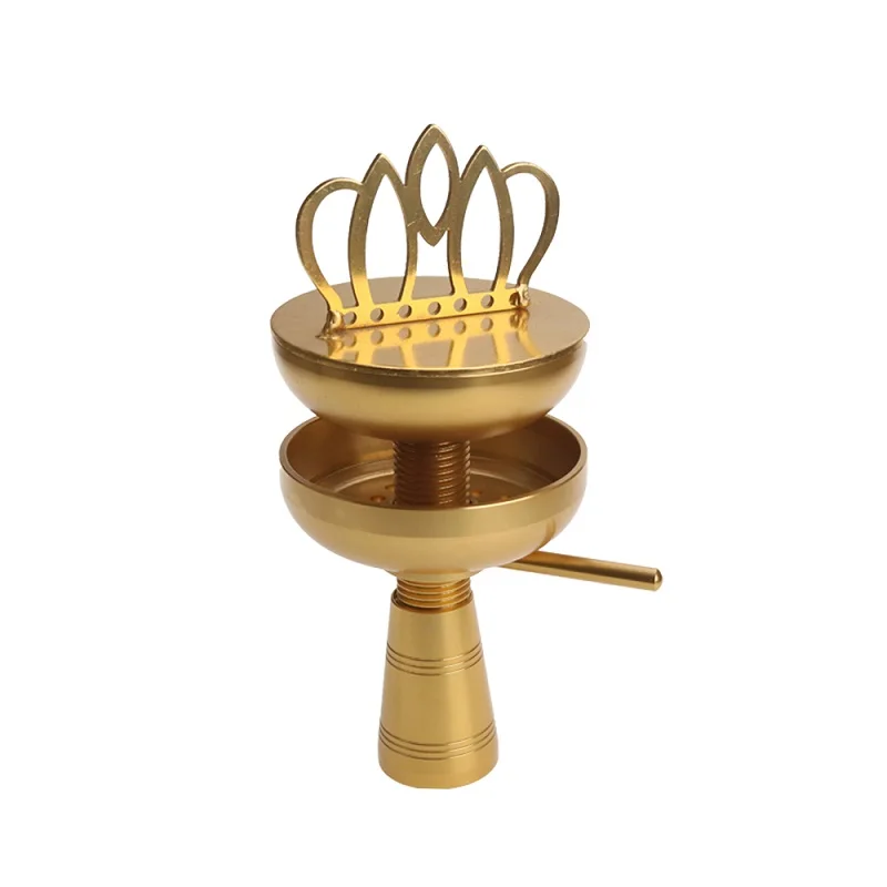 SY 1 комплект Высокое качество корона кальян голова чаша держатель для угля горелка ЧИХА курительные аксессуары красочные - Цвет: Gold