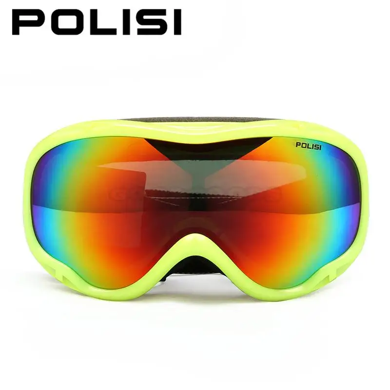 POLISI, Профессиональные поляризованные лыжные снежные очки, двухслойные противотуманные линзы, очки для сноуборда, лыжные очки для катания на снегоходах