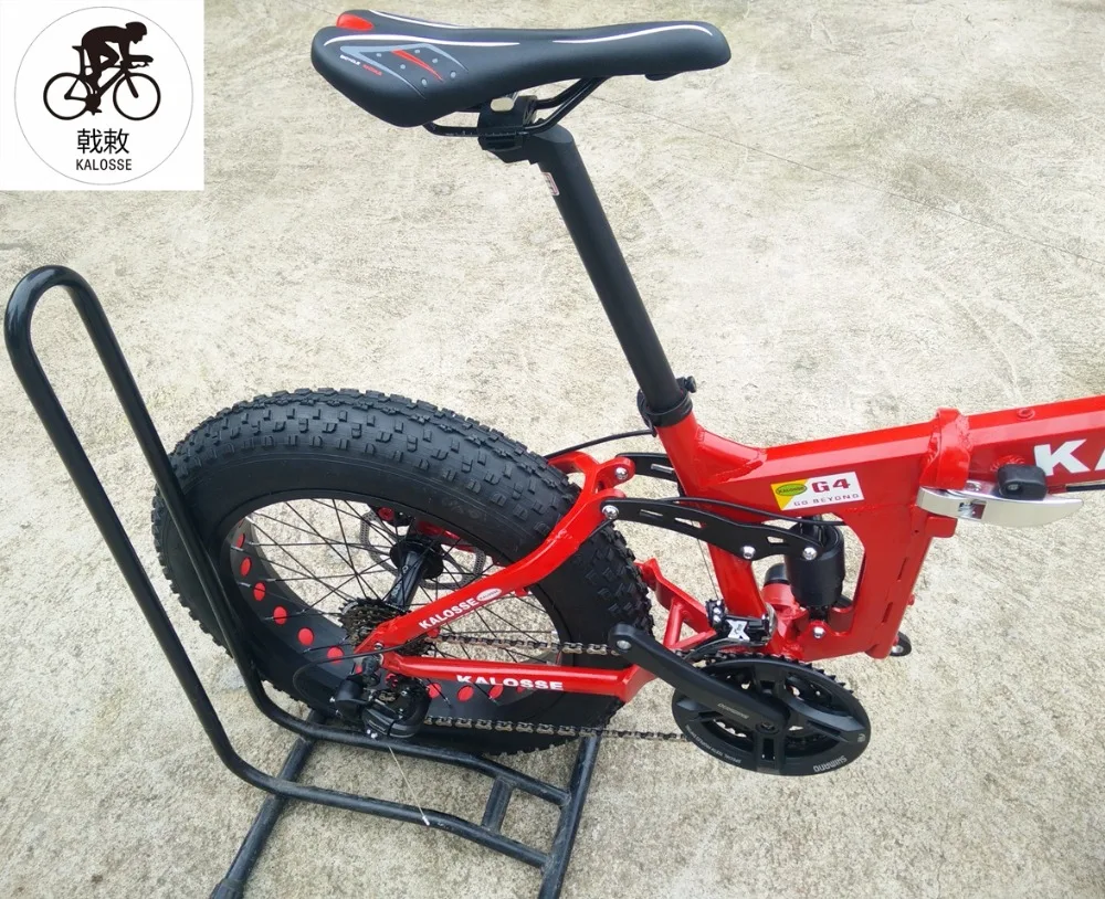 Discount Kalosse Hydraulic brakes 27 speed  20er mountain bike  20*4.0 tires  M370   Snow mountain bicycle  folding Child Beach  bike 2