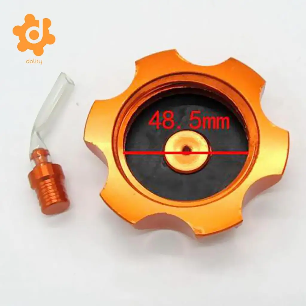 ATV Dirt Pit Bike CNC Aluminum Gas Fuel Tank Cap Breather Vent Orange