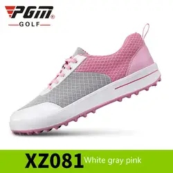 PGM обувь для гольфа Для женщин ультра-легкий Обувь с дышащей сеткой Для женщин спортивная обувь заломов нет для девочек обувь для гольфа