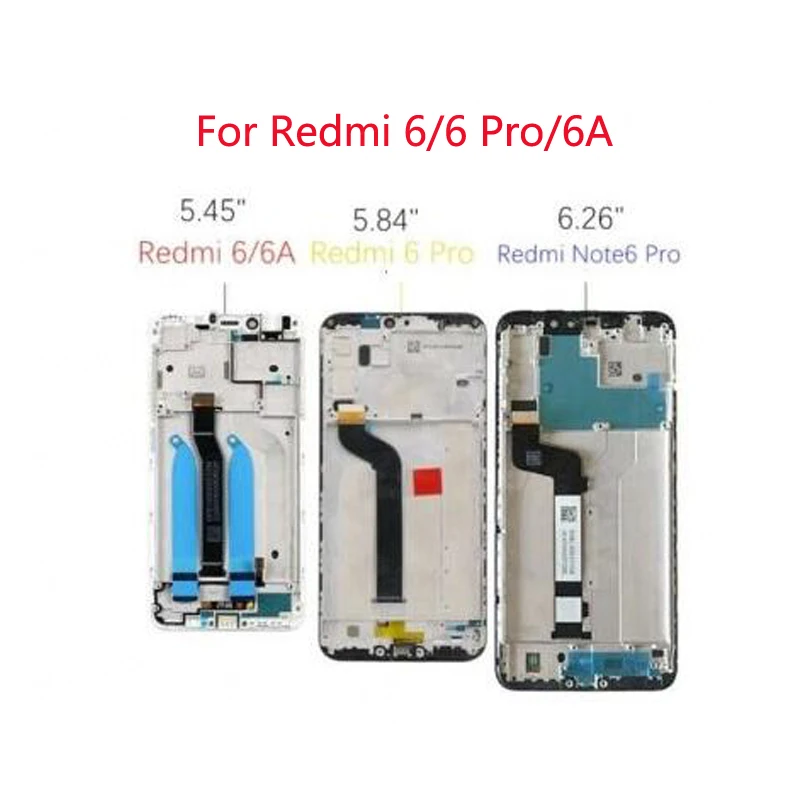 Для Redmi 6/6A/6Pro/Note6 Pro средняя рамка ЖК-опорная пластина Корпус Передняя Лицевая