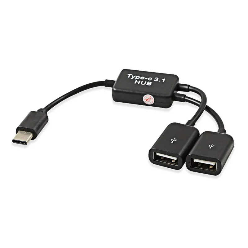 Micro USB/type C до 2 OTG двухпортовый концентратор кабель Y сплиттер Micro-usb type-C адаптер конвертер для планшета Android Мышь Клавиатура
