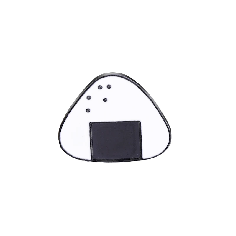

Cute Rice ball pin brooch Enamel Pin Hat Shirt Collar Bag Chain Brooch Fast Food Jewelry free shipping