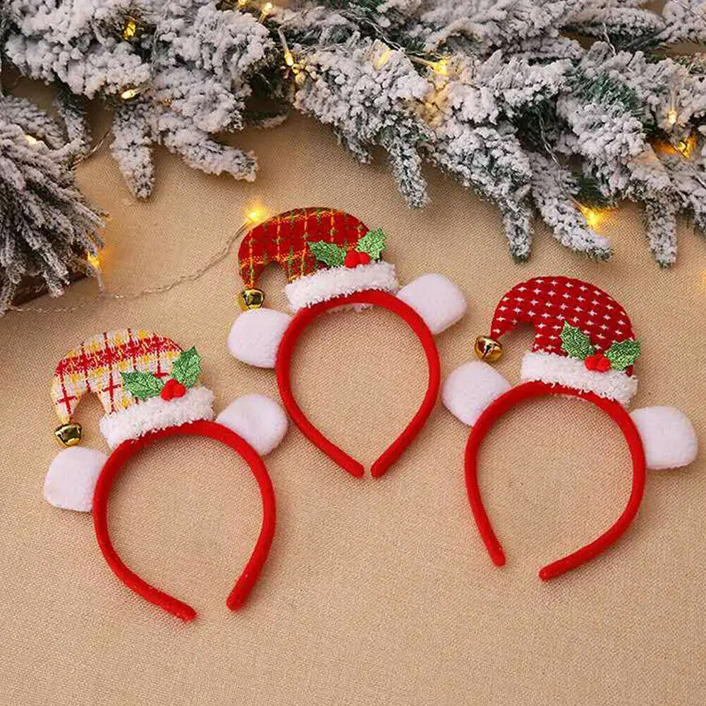 

Adult Kids Christmas Xmas Novelty Headband Hat Costume Hair Clip Reindeer Santa