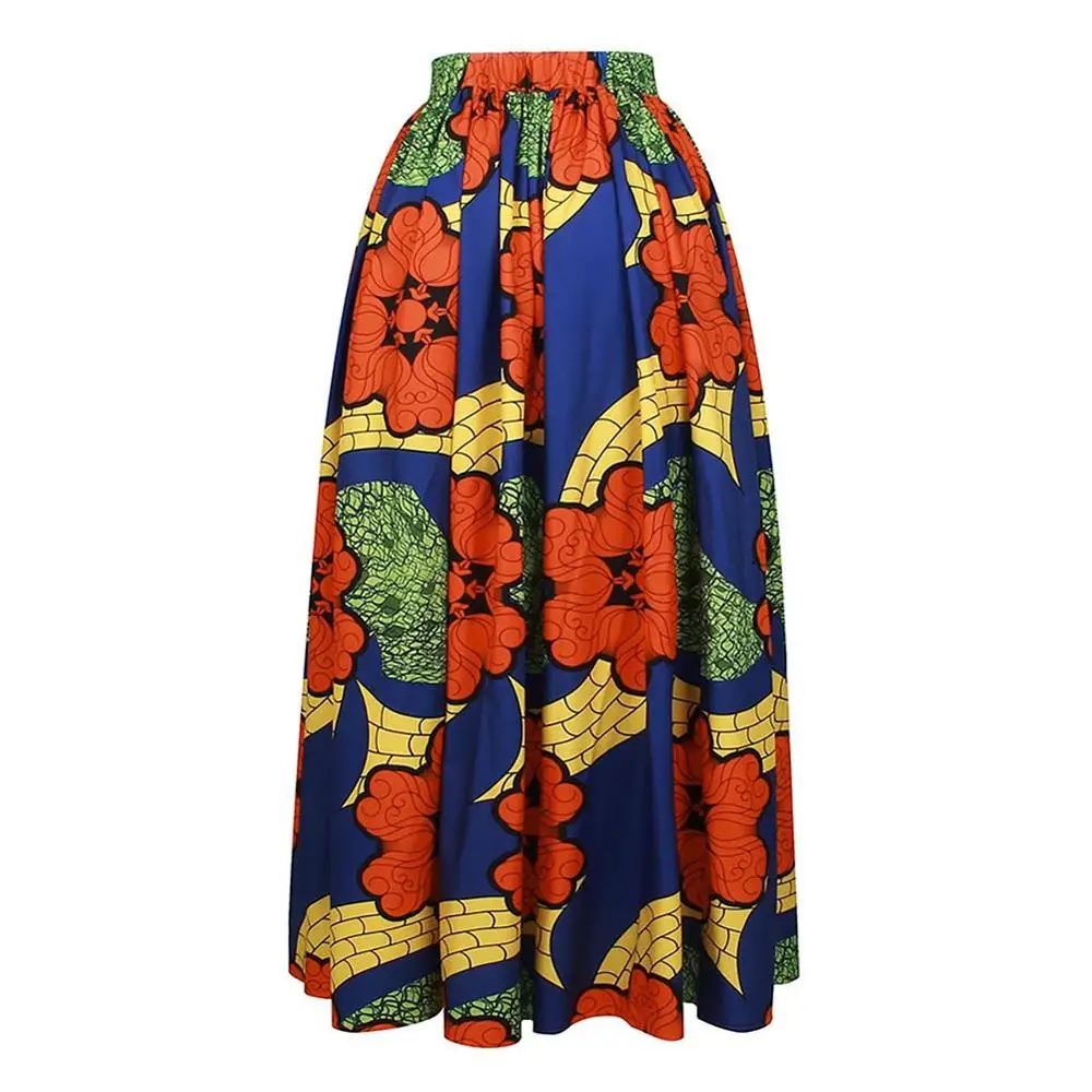 BOHISEN Африканский принт женские юбки модные Bazin Дашики юбки африканские платья для женщин Femme одежда - Цвет: Skirt-Mutil